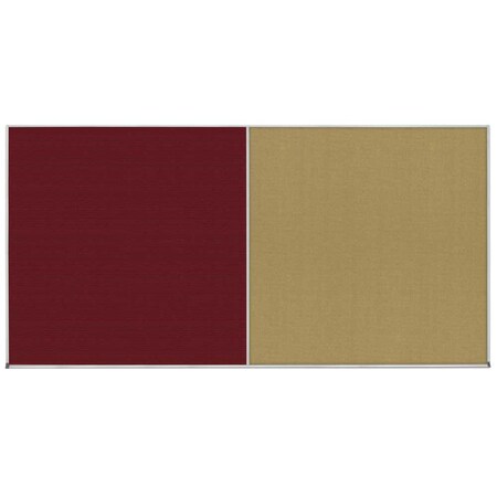 United Visual Products Enclosed Corkboard, 1 Door, 24"x36", 4" Fra UV3415-BRONZE-PEARL